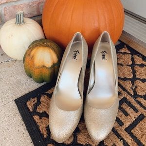 Fiona- Gold Glitter Heels